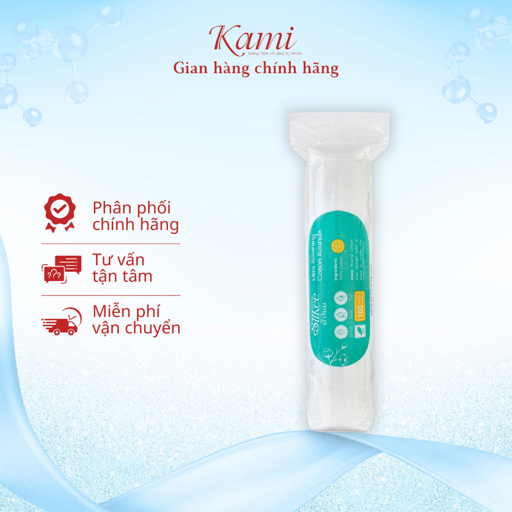 Bông tẩy trang Silkee dạng tròn 115 miếng/gói