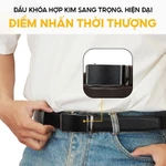 Thắt lưng, dây nịt tự động MNT4-70, da Nappa bền bỉ, khóa hợp kim đen, kèm hộp đựng, bảo hành 03 năm, Anh Tho Leather — ảnh 2