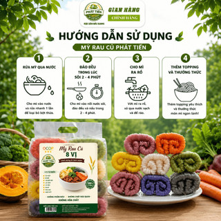 1 KG Mì Chũ Rau Củ 8 Vị (Healthy / Eat clean)-Gạo Nguyên Chất + Rau củ tự nhiên - Mì Chũ Phát Tiến