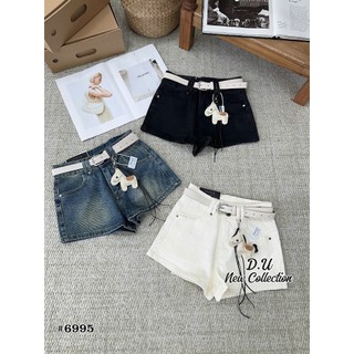 Quần Sooc Jean Nữ Cạp Cao Kèm Đai QCCC Cao Cấp
