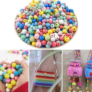 80 hạt gỗ tròn màu Pastel, các loại hạt gỗ trang trí...