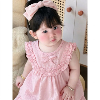 (7-15kg) Set Áo Đũi Bèo Tiểu Thư Kèm Chân Váy Tầng Siêu Xinh Cho Bé Gái - Set váy hồng babydoll cho bé gái