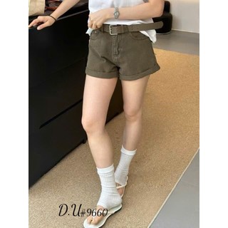 Quần Sooc Jean Nữ Cạp Cao Kèm Đai QCCC Cao Cấp