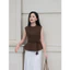 LABAVISTA Áo kiểu nữ dáng peplum cổ tròn chiết ly kèm belt hoa tulip phong cách hiện đại trẻ trung