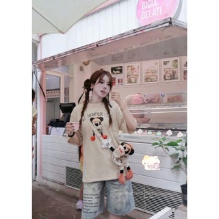 Áo Thun Nữ Mickey Kèm Túi Đeo Form Rộng QCCC Cao Cấp