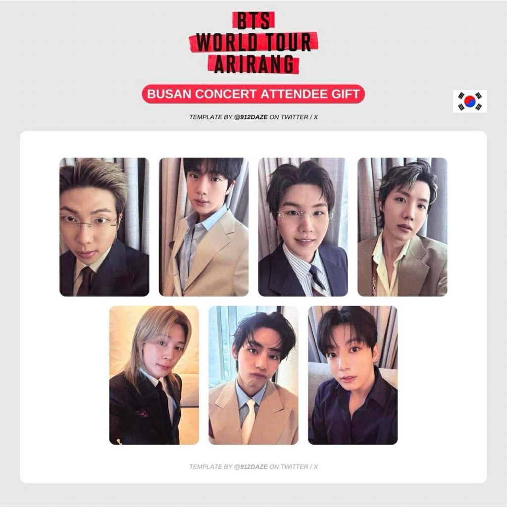Nhắn tin nhé] Set 7 card trong bộ gift tại concert BTS Arirang