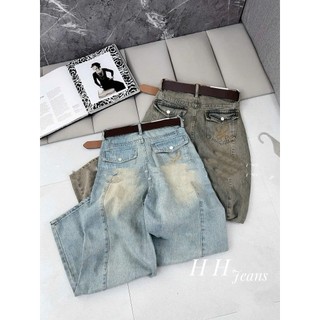Quần Jean Suông Cong Dáng Dài Form Rộng QCCC Cao Cấp
