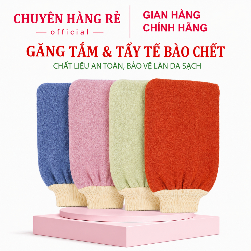 [mua 5 tặng 1] Găng tay tắm tẩy tế bào chết nội địa Trung có thể massage và dưỡng ẩm cho da