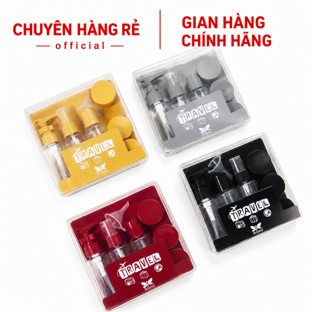 [Mua 5 tặng 1] Bộ Chiết Mỹ Phẩm Du Lịch 5 Món Mini Tiện Lợi dùng cho nước hoa, sữa tắm, kem.