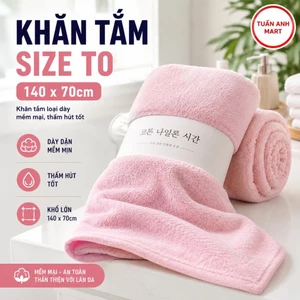 Khăn tắm xuất Hàn - loại dày size to 140x70cm