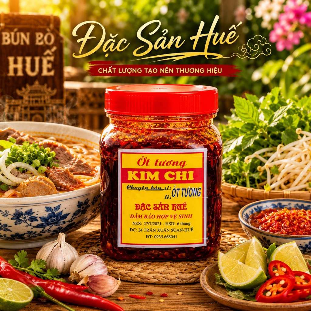 Ớt tương Kim Chi hũ 200g - dùng với nước mắm, nước tương, kho cá thịt, bánh tráng trộn, kim chi