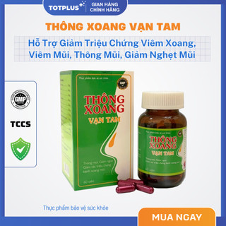 Thông Xoang Vạn Tam - Hỗ Trợ Giảm Triệu Chứng Viêm Xoang, Viêm Mũi, Thông Mũi, Giảm Nghẹt Mũi