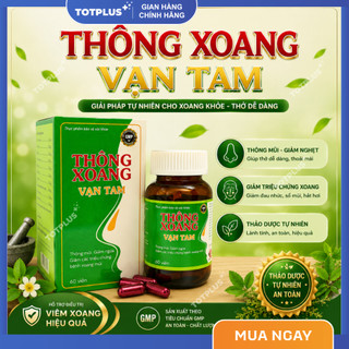 Thông Xoang Vạn Tam - Hỗ Trợ Giảm Triệu Chứng Viêm Xoang, Viêm Mũi, Thông Mũi, Giảm Nghẹt Mũi