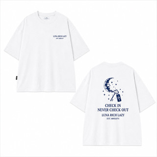 Áo Thun Oversize Nam Nữ Form Rộng Basic Unisex Cotton 100% 250GSM Tay Lỡ Local Brand Luna Rich Lazy