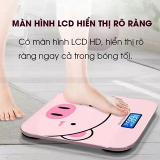 Cân Điện Tử Sức Khỏe Hình Heo Hồng – Cân Bluetooth Thông Minh Cực Chuẩn Max 180kg | GigaMax Home
