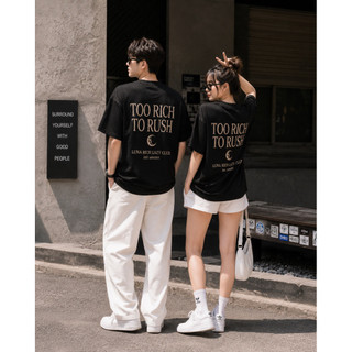 Áo Thun Oversize Nam Nữ Form Rộng Basic Unisex Cotton 100% 250GSM Tay Lỡ Local Brand Luna Rich Lazy