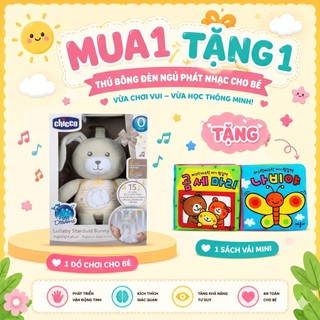 Thú Bông Chicco First Dreams Lullaby Stardust Bunny Đèn Ngủ Phát Nhạc