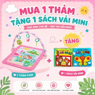 Thảm Chơi Cho Bé Sơ Sinh Có Vòm Treo Bright Starts Pink Palms Tiki Toy Bar Baby Activity Gym
