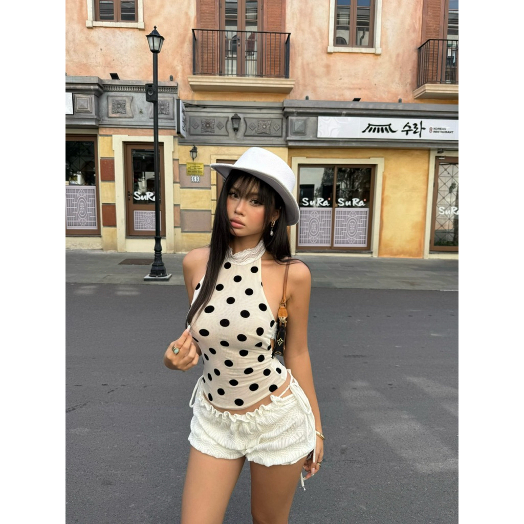AESTHETE - DOTS TOP x OCEAN SHORT *đọc kỹ mô tả*