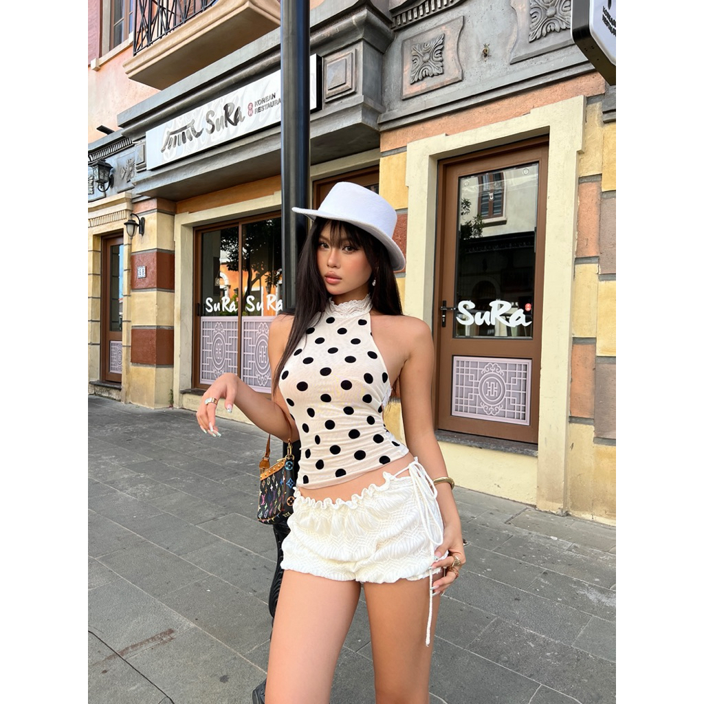 AESTHETE - DOTS TOP x OCEAN SHORT *đọc kỹ mô tả*
