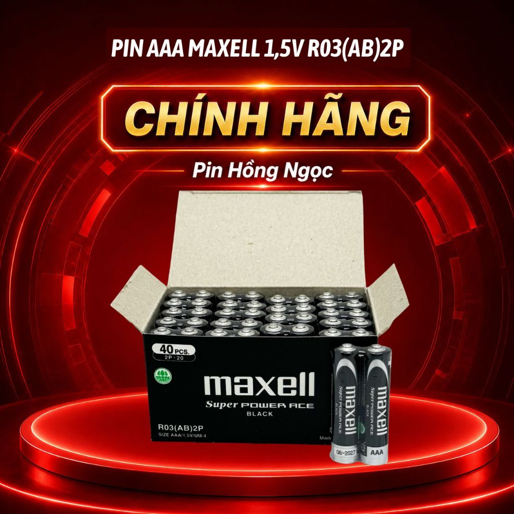 Hộp pin AAA 1,5V Maxell R03 cỡ Nhỏ chính hãng | Shopee Việt Nam