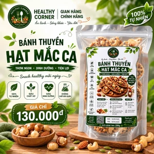Bánh Thuyền Hạt Macca Healthy Corner 250g | Snack Healthy Giàu Dinh Dưỡng, Ăn Vặt Lành Mạnh