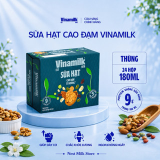 Sữa Hạt Cao Đạm Ít Đường Vinamilk 240ml - Thùng 12/ 24 Hộp
