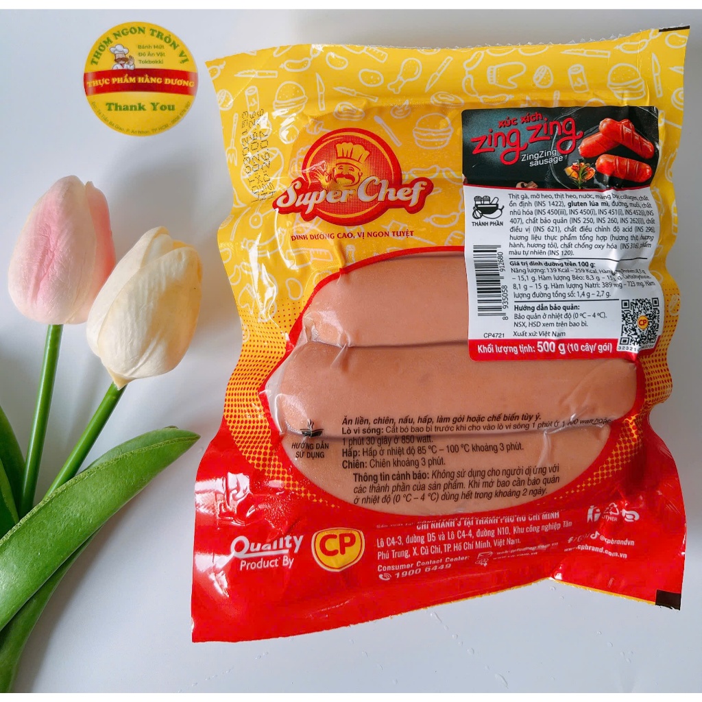 Combo 10 cây Xúc xích Đức Zing Zing (500g)
