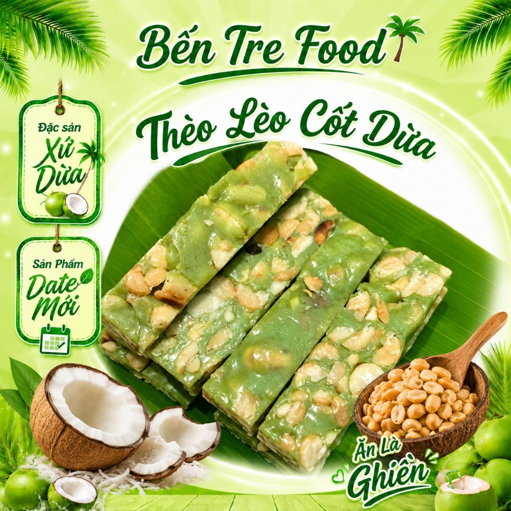 (Quà tặng) Thèo lèo Cốt Dừa giòn béo cốt dừa thơm giòn đậu