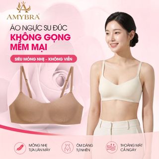Áo Ngực Nữ Đúc Su Không Gọng Chống Xệ Gom Quả, Áo Lót Nữ Đệm Mỏng Không Viền AMYBRA A141
