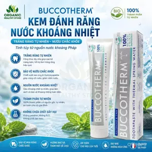 Kem đánh răng hữu cơ trắng răng vị bạc hà Buccotherm Toothpaste for white teeth 75ml