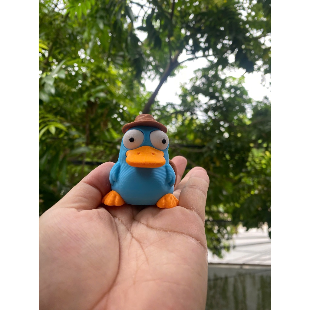 Móc Khóa Thú Mỏ Vịt Cute Cử Động Mắt In 3D PLA, Mô Hình Mini Đeo Balo Túi Xách, Quà Tặng Dễ Thương Handmade