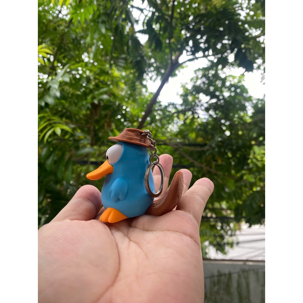 Móc Khóa Thú Mỏ Vịt Cute Cử Động Mắt In 3D PLA, Mô Hình Mini Đeo Balo Túi Xách, Quà Tặng Dễ Thương Handmade