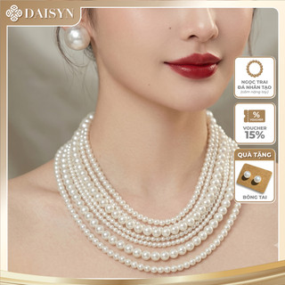 [ DAISYN ] N633 choker dây chuyền áo dài , dây chuyền áo tấc, vòng cổ cưới 8 sợi ngọc trai nhân tạo