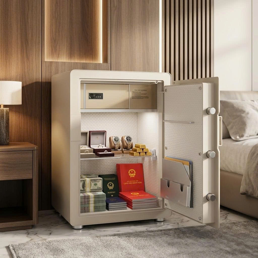 Két sắt mini vân tay Xiaomi CRMCR 30MS thông minh vân tay điện tử bảo hành hãng 2 năm miễn phí vận chuyển