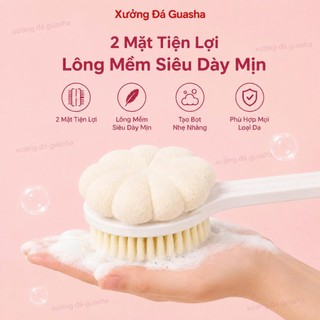 Bàn Chải Tắm Cán Dài 2 Mặt Cao Cấp Giúp Tẩy Tế Bào Chết Nhẹ Nhàng Lông Mềm Mịn - Bàn Chải Cán Dài Lông Mềm Cao Cấp