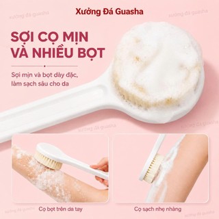 Bàn Chải Tắm Nhật Bản Cán Dài Lông Mềm Mịn Giúp Làm Sạch Cơ Thể Tẩy Da Chết Nhẹ Nhàng Giúp Da Mịn Màng- Bàn Chải Kì Lưng