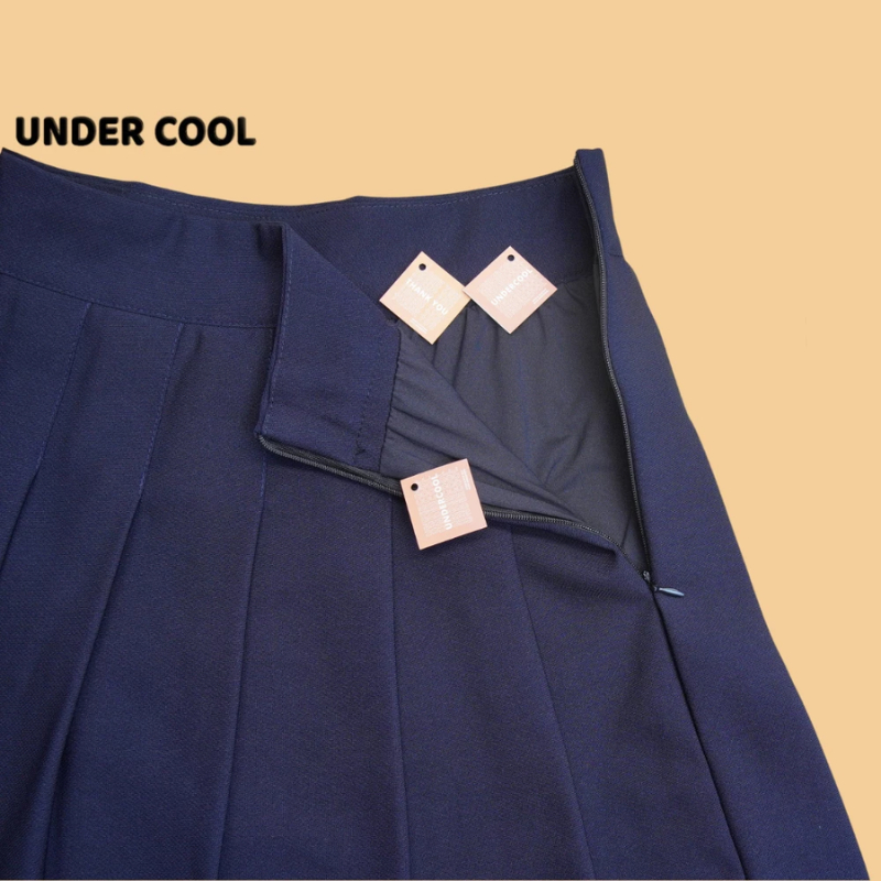 Chân Váy xếp ly UNDERCOOL Tenis Lưng Cao Kiểu Tennis Skirt Chất Tuyết Mưa LIVE CV05