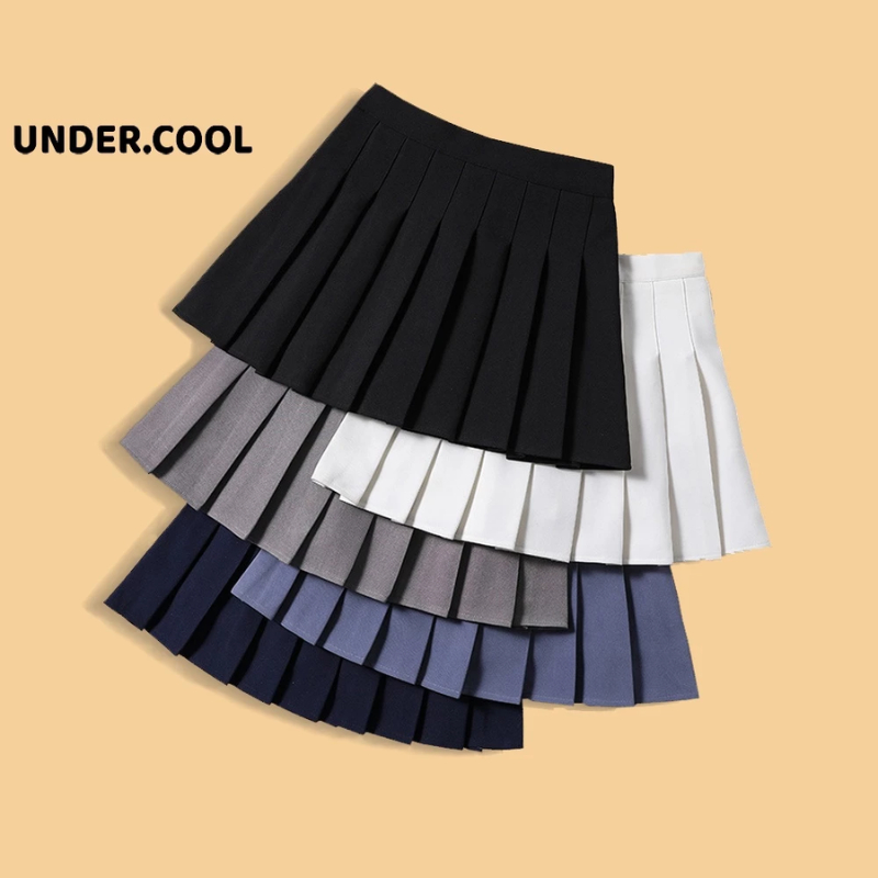 Chân Váy xếp ly UNDERCOOL Tenis Lưng Cao Kiểu Tennis Skirt Chất Tuyết Mưa LIVE CV05