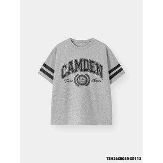 Bộ Đồ Bé Trai WooKids 9-14 Tuổi | Áo Thun Tay Ngắn Phối Sọc + Quần Short Thể Thao | 60% Cotton 40% Poly | TSH26S008R