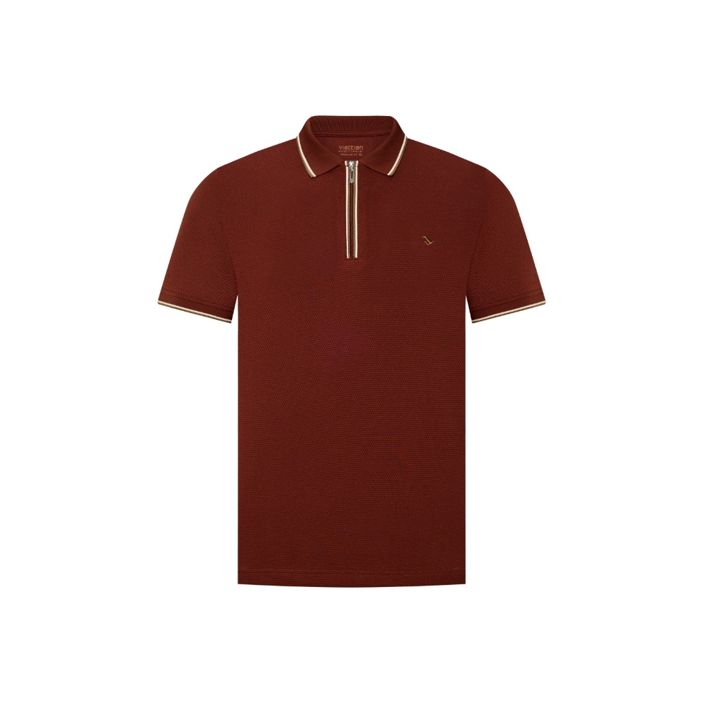 Áo thun Polo trụ dây kéo không túi VIETTIEN SMART CASUAL vải Cotton form REGULAR FIT VT00000676