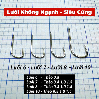 [BĐSH] 10 Cặp Thẻo Rô Phi Không Nút Thắt Buộc Sẵn Lưỡi Không Ngạnh Siêu Cứng