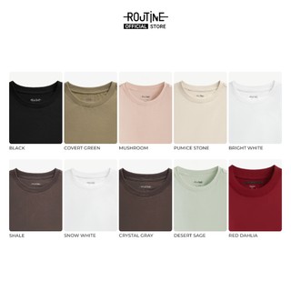 [🔥HOT] Áo Thun Trơn Basic Tay Ngắn Vải Cotton Poly Spandex Form Fitted - Routine 10S26TSS074