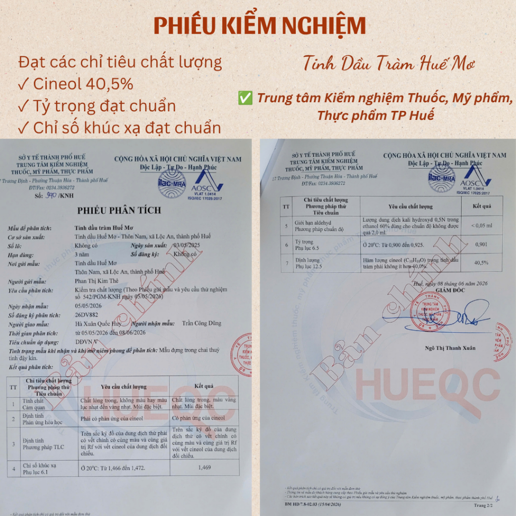 Tinh dầu Sả, Tràm, Quế Nguyên Chất HUẾ MƠ - Đuổi muỗi, côn trùng, khử mùi, thơm phòng- Nhỏ giọt 10ml