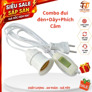 Đui đèn kèm dây, đui đèn có công tắc Nival dây 2.5m 5m dễ lắp đặt tiện dụng