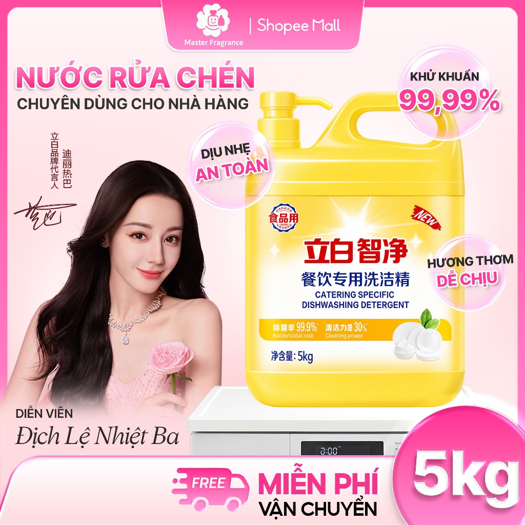 Nước Rửa Chén Liby Can Lớn 5KG - Siêu Đậm Đặc, Sạch Dầu Mỡ Chuyên Dùng Cho Nhà Hàng
