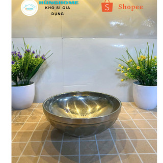Bộ 2 Tô inox cách nhiệt 2 lớp chống nóng size 18cm - Bát ăn cơm inox