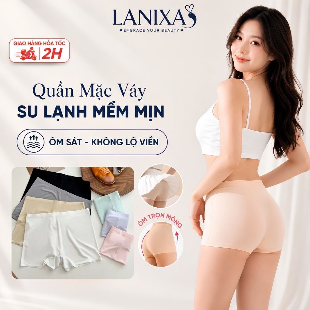 [Hỏa Tốc]  Quần bảo bộ cao cấp thoáng mát, Quần lót su mặc váy ôm body, không lộ viền LANIXA V8205