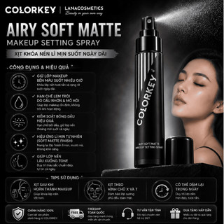 Xịt khoá nền Colorkey Airy Soft Matte Makeup Setting Spray - 30ml