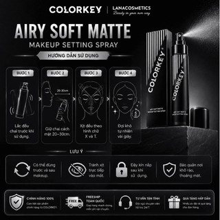 Xịt khoá nền Colorkey Airy Soft Matte Makeup Setting Spray - 30ml